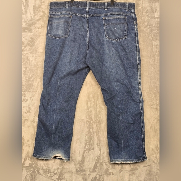 Rustler Men’s Blue Jeans 48x30 Regular Straight Leg Denim Heavyweight 88151NV - Picture 5 of 5